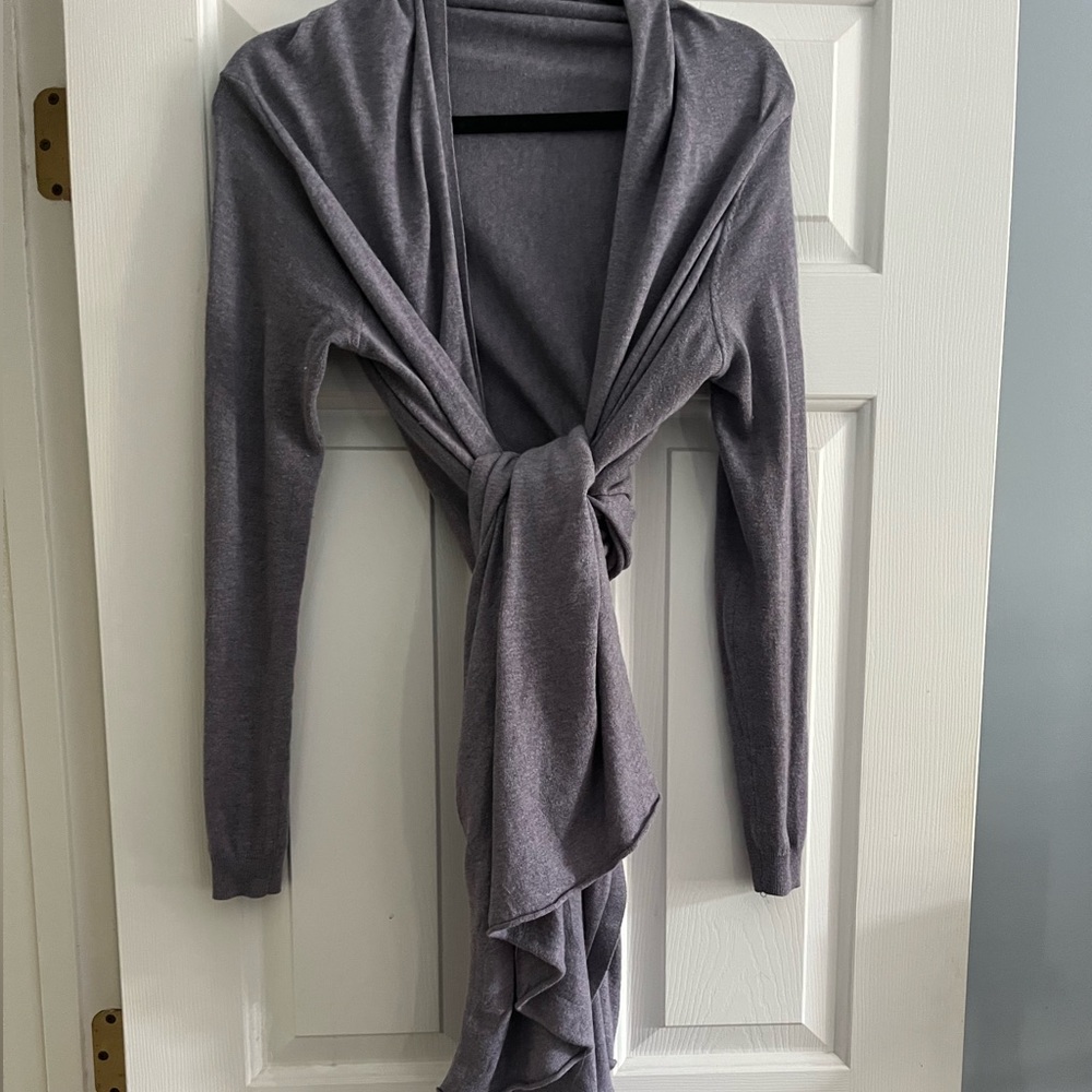 Moda International Wrap Sweater in lavender